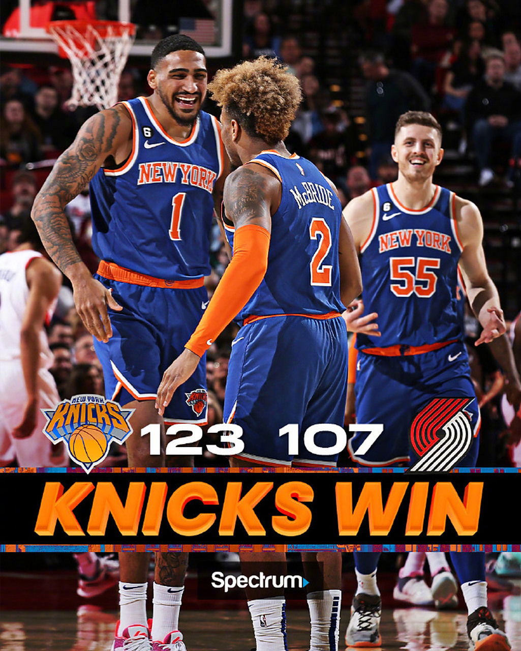 尼克斯惊险击败开拓者,取得胜利 尼克斯惊险击败开拓者,取得胜利